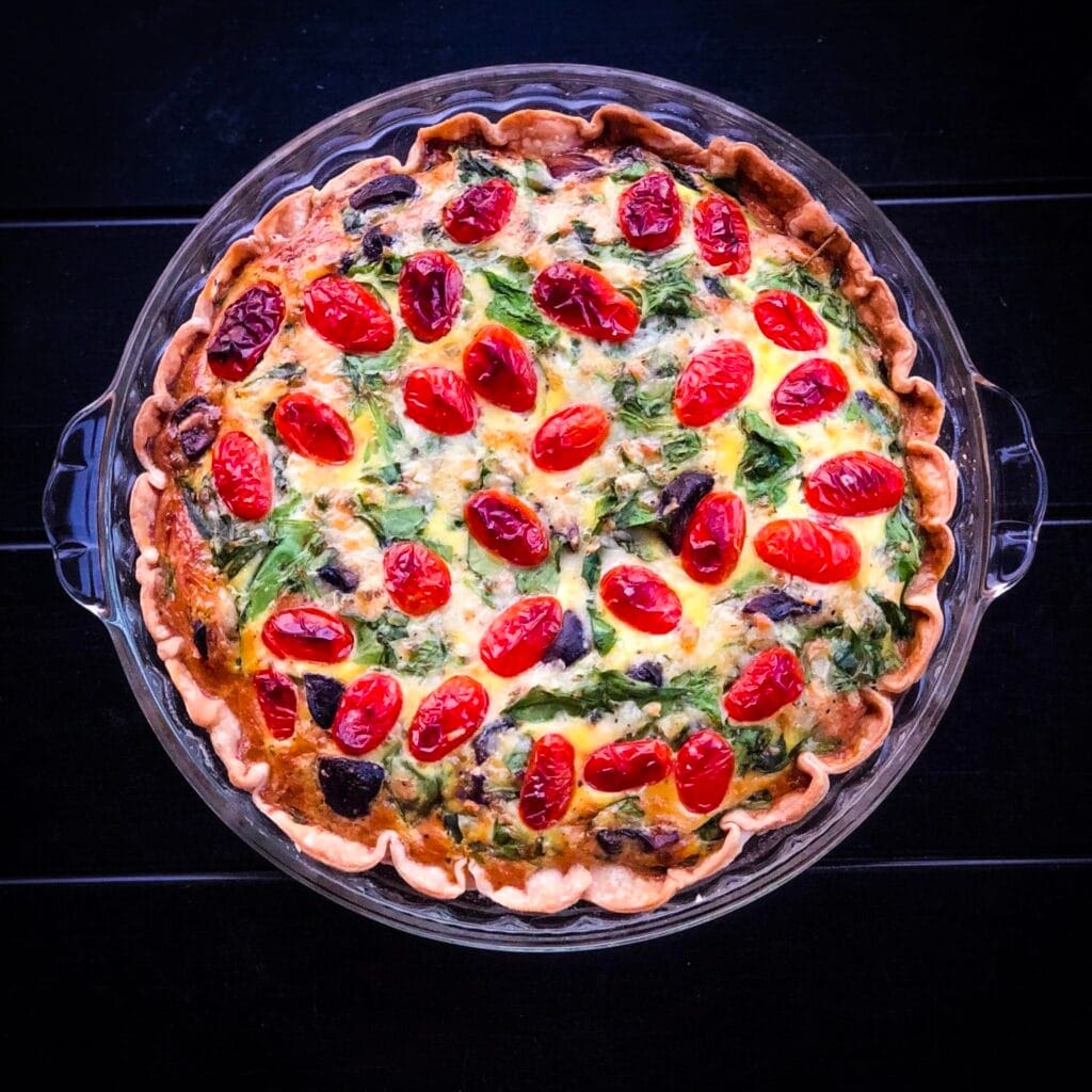 Spinach, Mushroom, Tomato Quiche The Perks of Being Us
