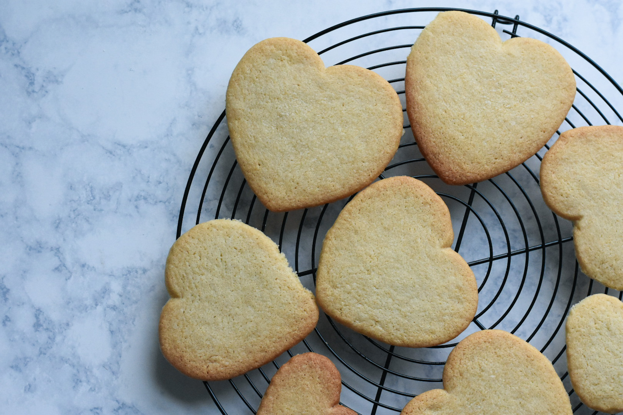 heart shaped cut out sugar cookies