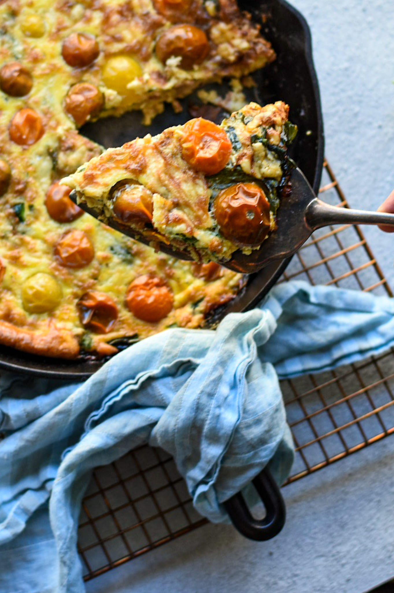 Spinach Frittata with Bacon and Tomatoes The Perks of Being Us