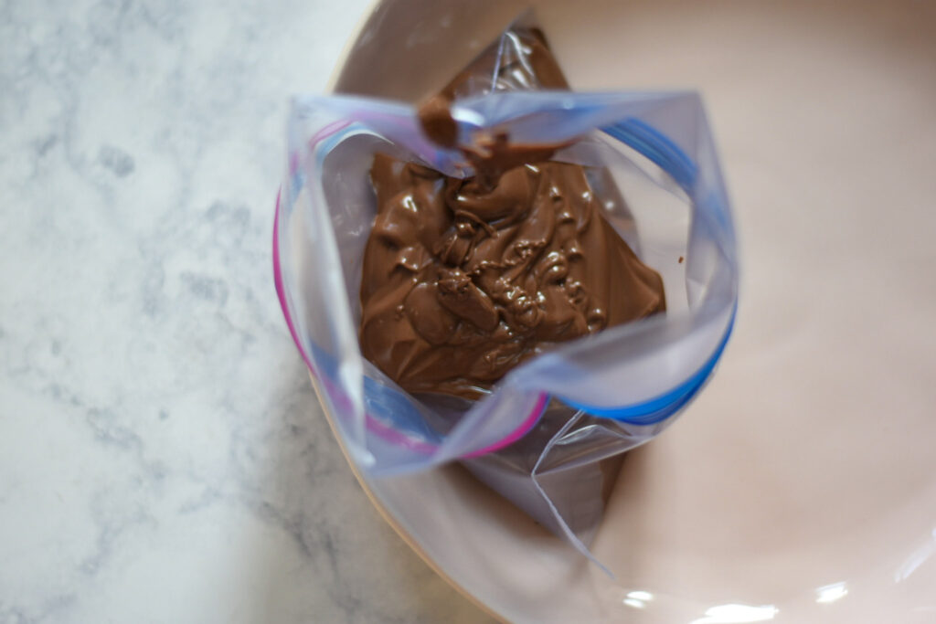 melted milk chocolate chips