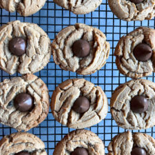 peanut butter cookies with chocolate kisses