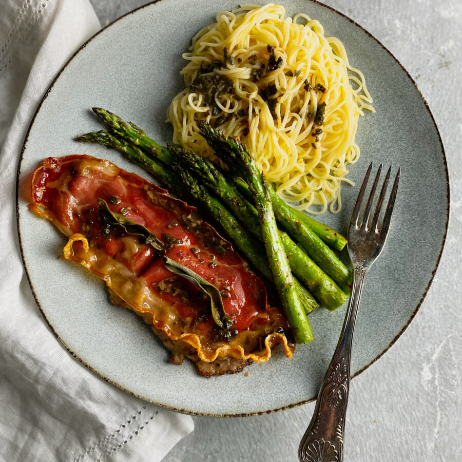 Date Night Dinner ofVeal Saltimbocca and