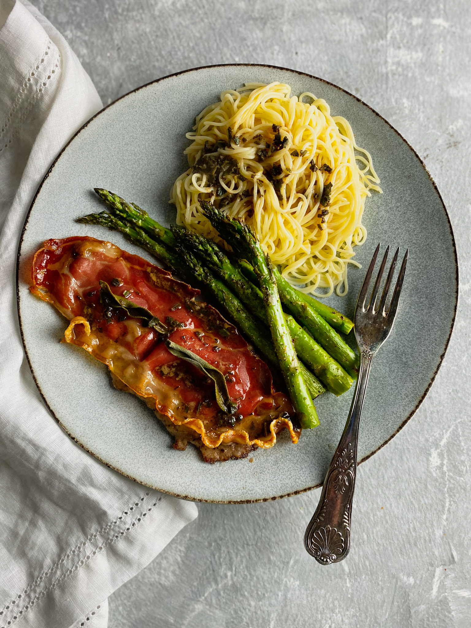 Date Night Dinner ofVeal Saltimbocca and