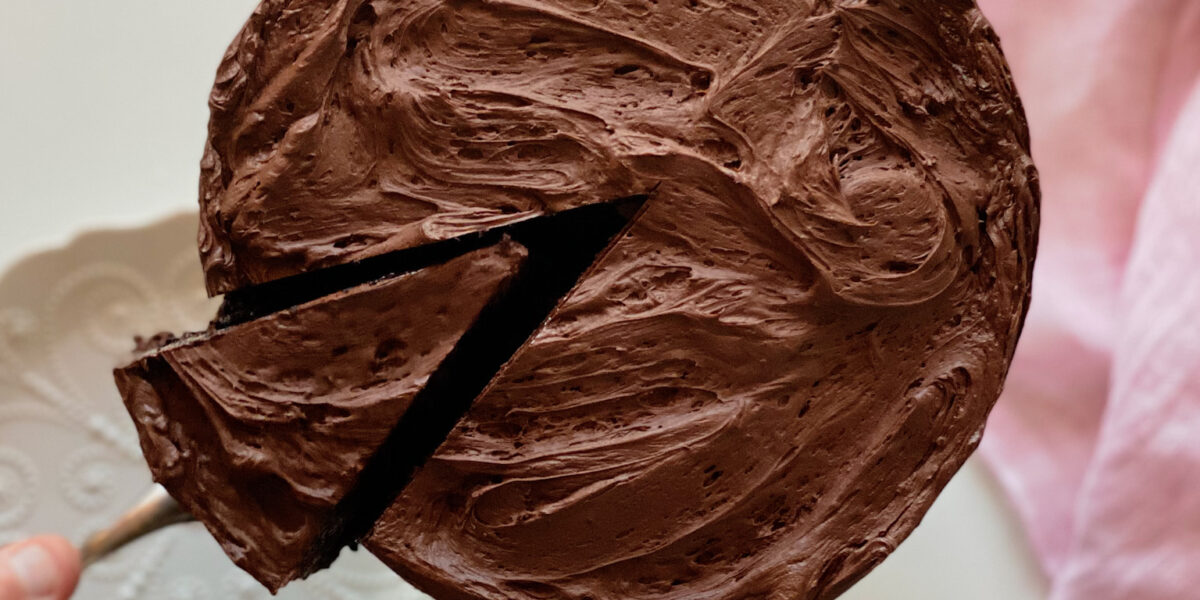 CHOCOLATE CAKE WITH CHOCOLATE BUTTERCREAM