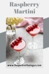 2 raspberry martinis with a flower