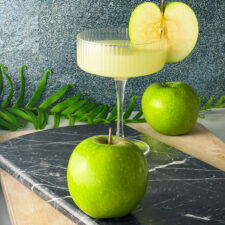 Granny smith green apples and green apple martini