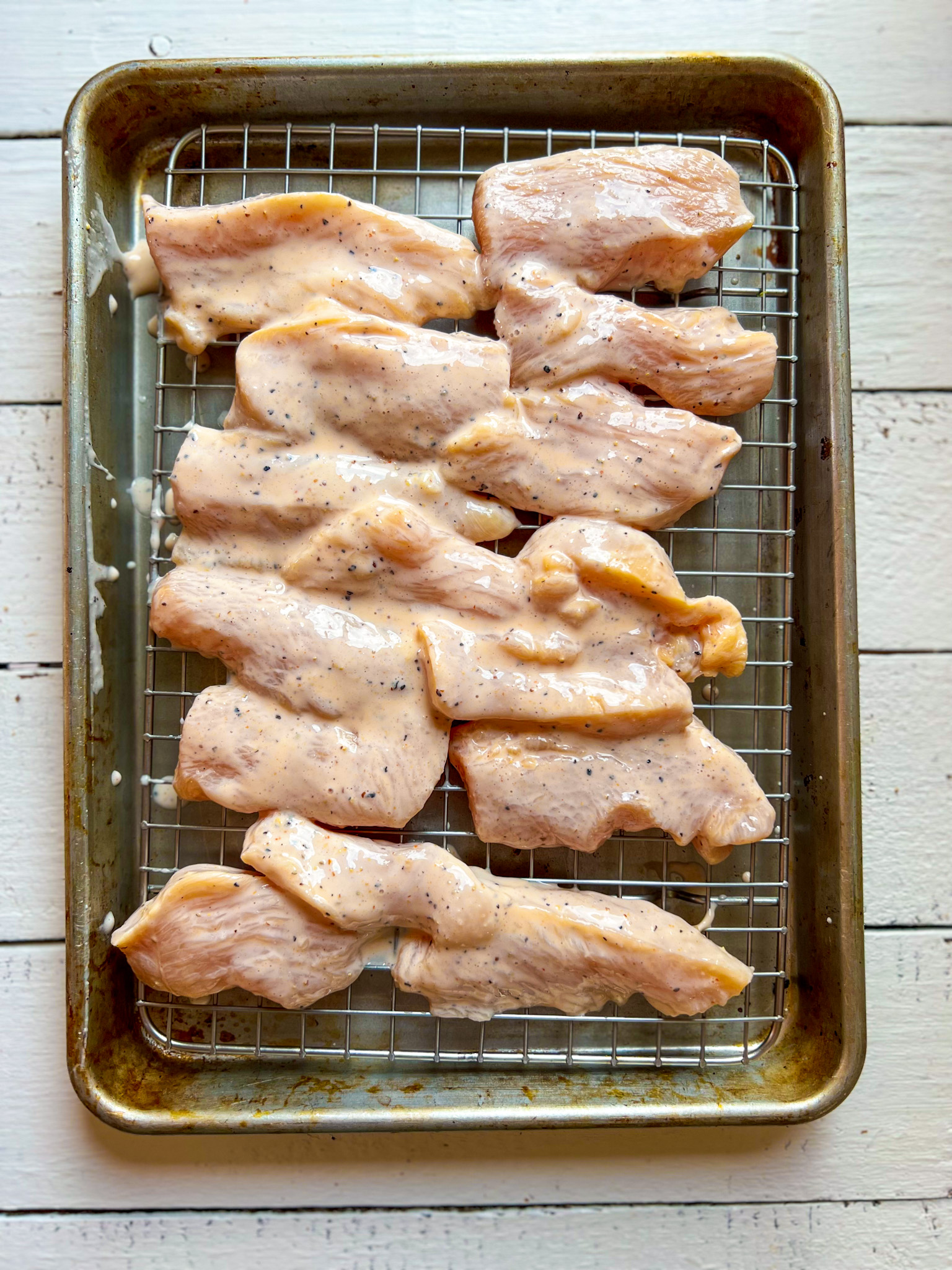 raw marinated chicken tenders
