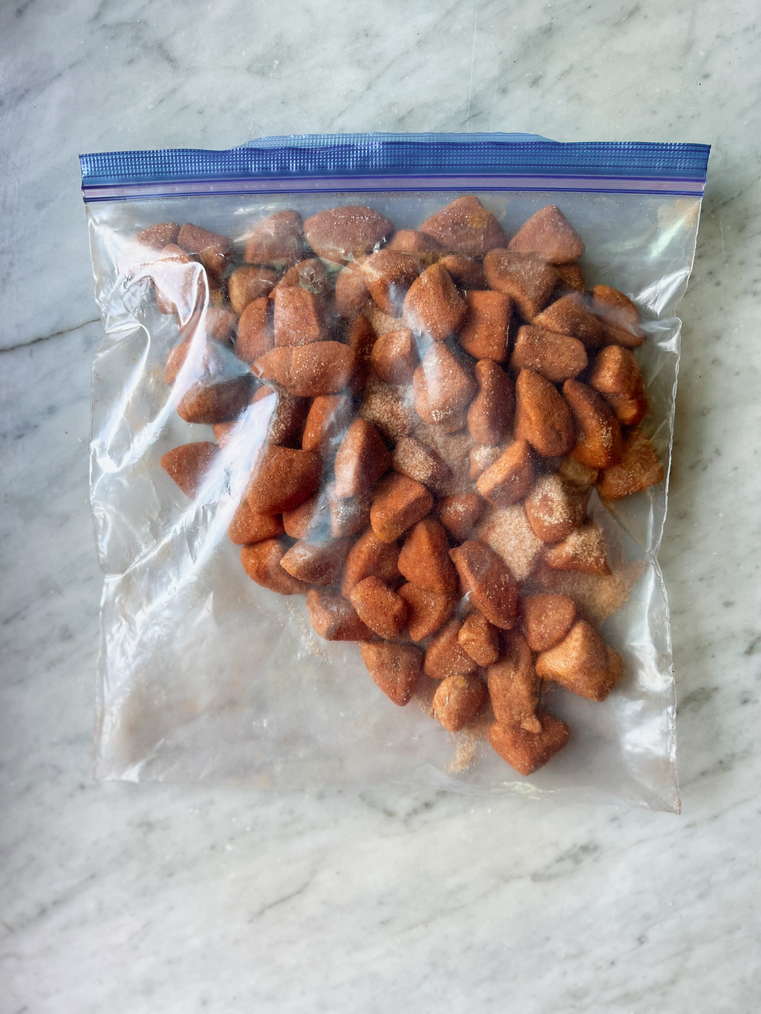 cinnamon sugar biscuits in a bag