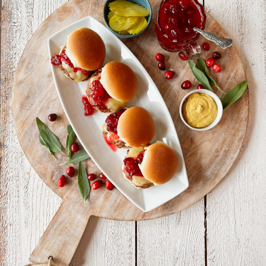 Turkey Burger Sliders with Pickles and Mustard