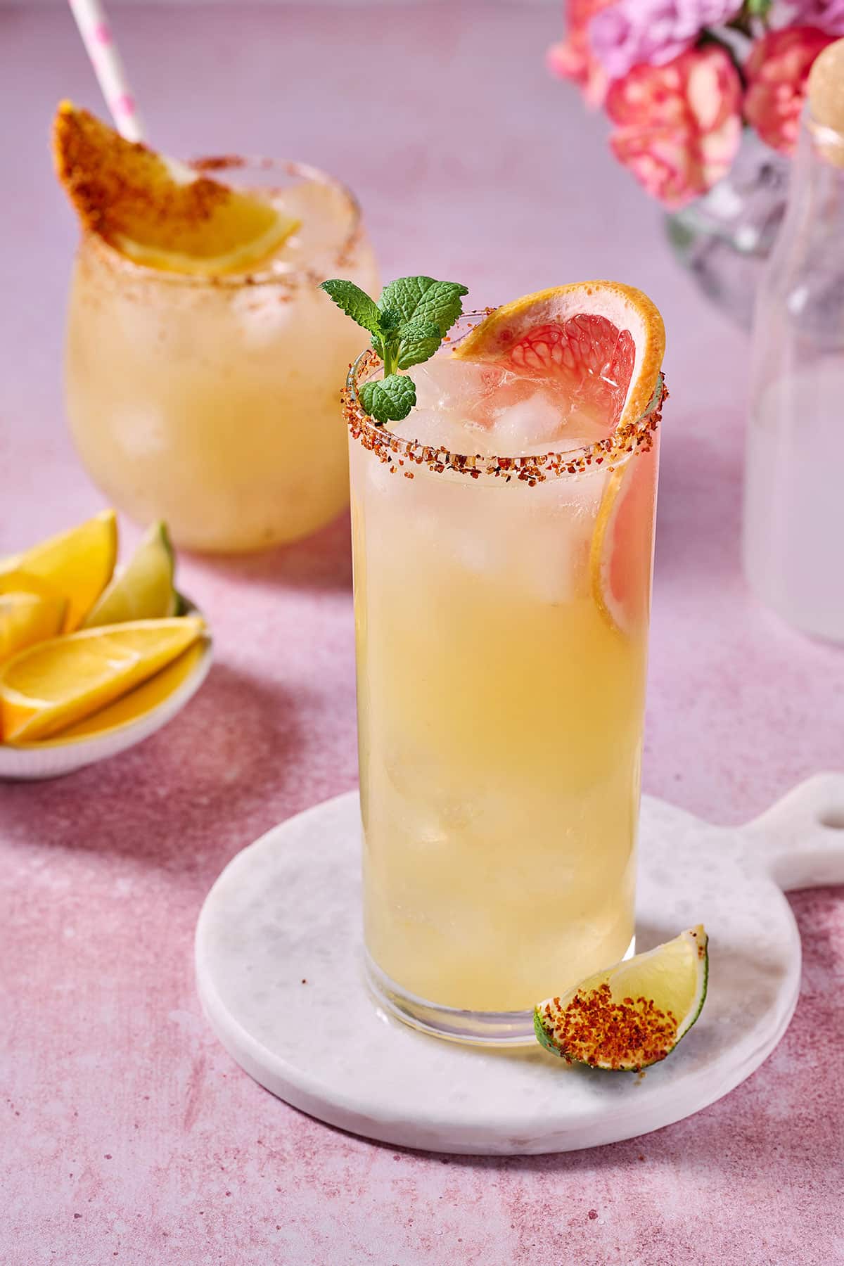 2 cantaritos cocktails with grapefruit garnish
